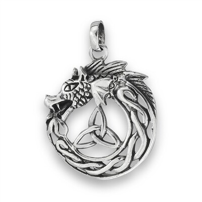 Sterling Celtic Dragon