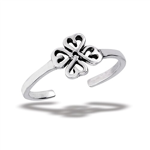 Sterling Shamrock Toe Ring
