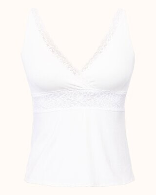 Lisa- Wrap Front Wire-free Camisole- Ivory