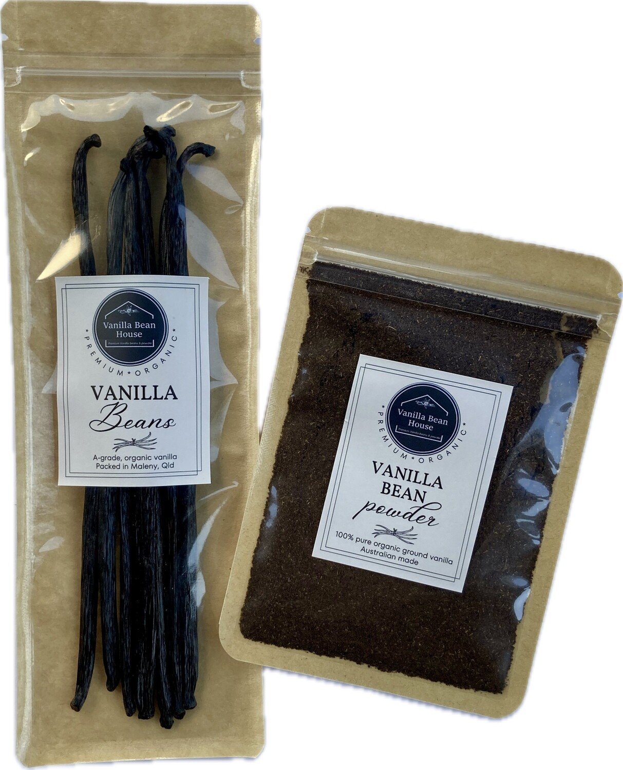 55g Value bundle - 30g of Organic Vanilla Bean Pods &amp; 25g Organic Vanilla Bean Powder.