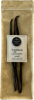 12g - Organic, A-grade, 16cm+ length Vanilla Bean Pods