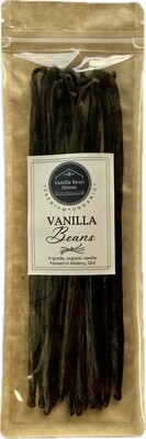 50g - Organic GOURMET Grade Vanilla Bean Pods - 18cm length 50g - Organic GOURMET Grade Vanilla Bean Pods - 18cm length