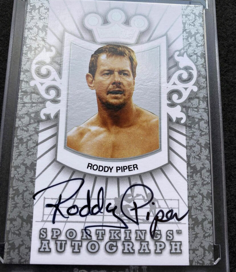 Autographed Rowdy Roddy Piper Sports Kings Card Authentic