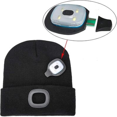 Gorro con luz recargable