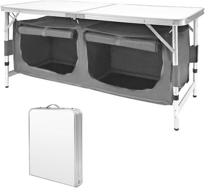 Mesa plegable con alacena
