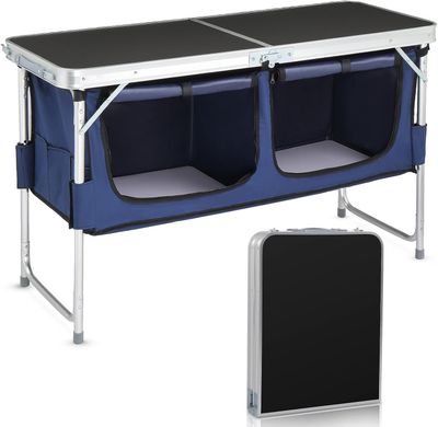 Mesa plegable con alacena