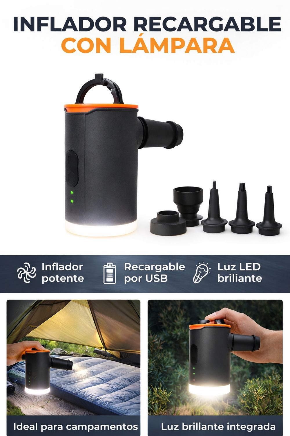 Inflador eléctricos con luz Inflador eléctricos con luz