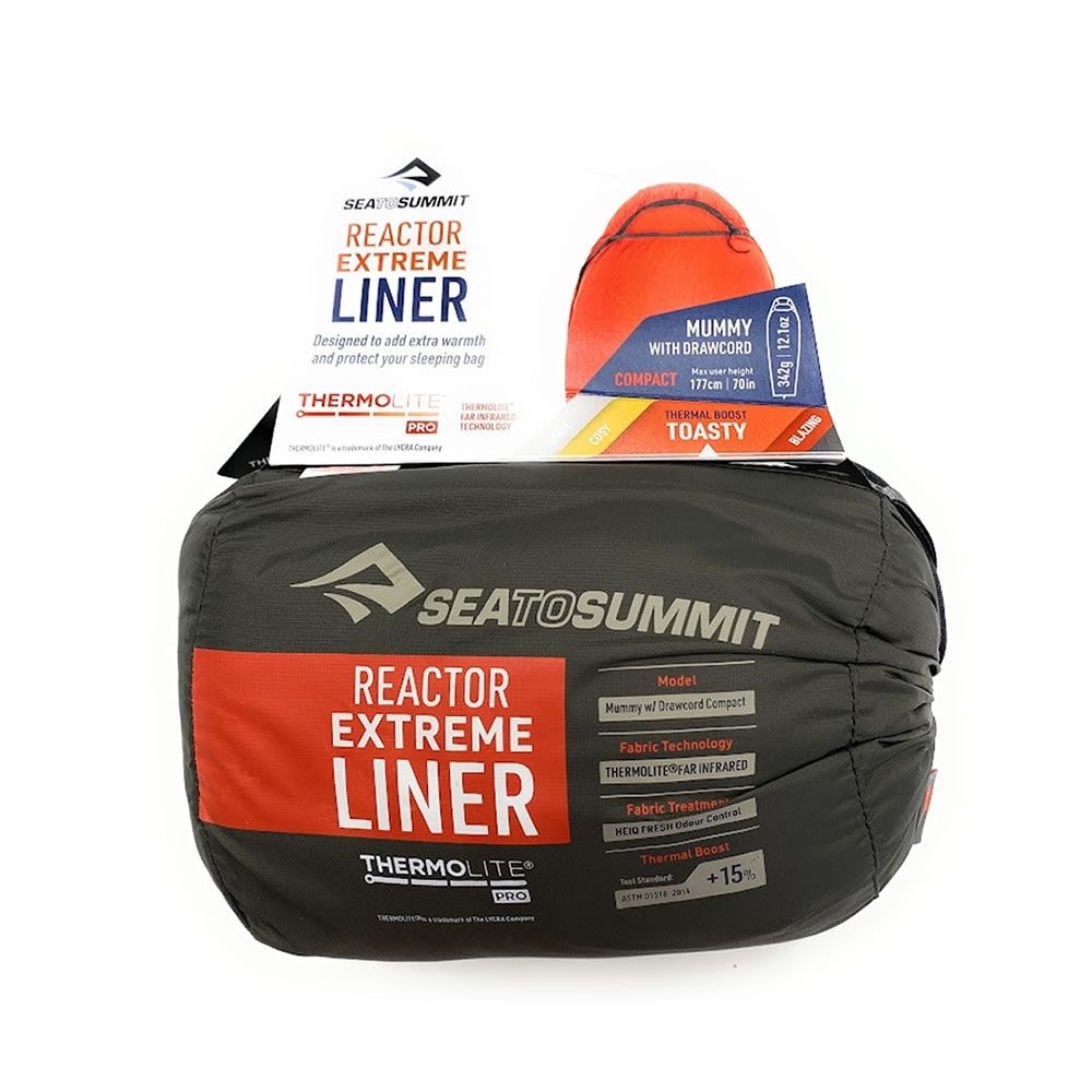 Sea to Summit Reactor Extreme Liner – Mummy con Drawcord Compact