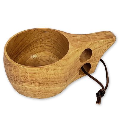 Jarra de Madera Tallada Estilo Kuksa