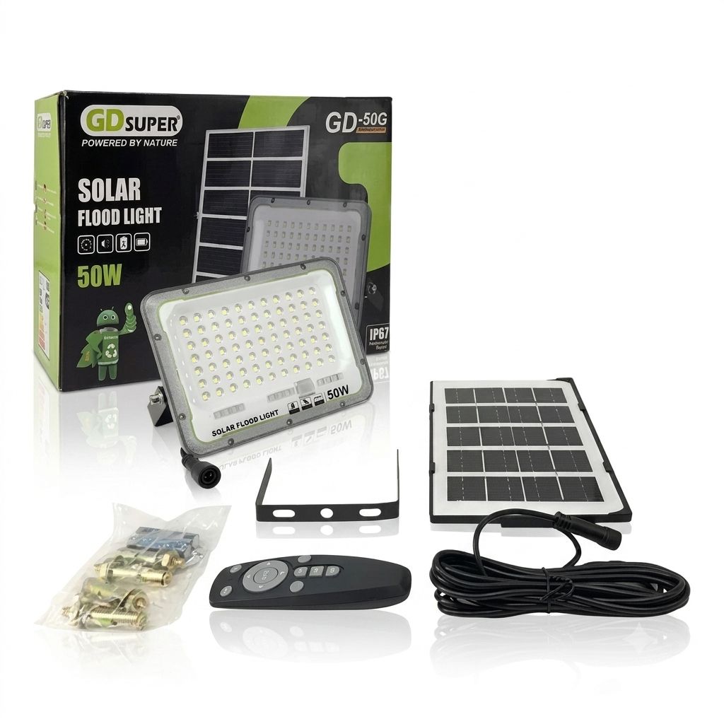 GD Super GD-50G Lámpara Solar con Panel 50W