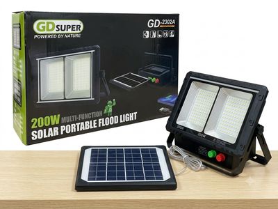 GD Super GD-2302A Lámpara Solar Portátil Multifunción 200W