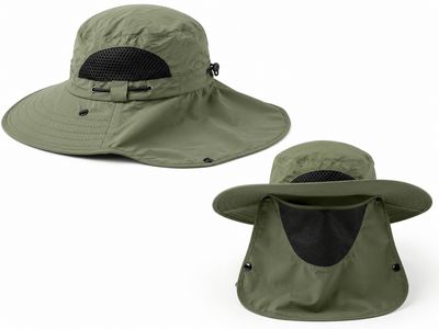 Sombrero con Solapa y Mascarilla