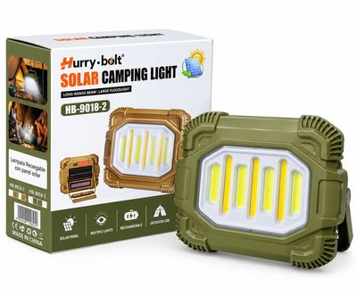 Lámpara de camping con panel