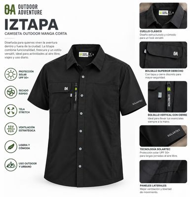 Camisa Manga corta Outdoor Adventure Iztapa