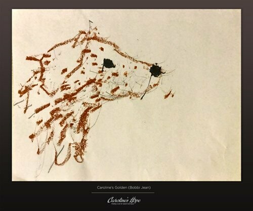 Caroline's Golden Drawing (12x10)