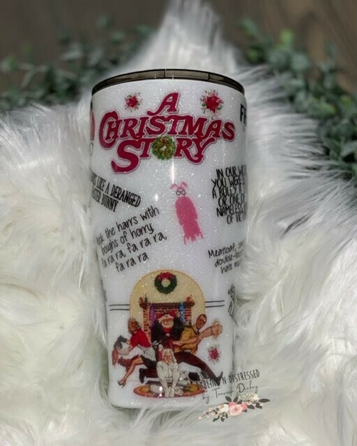 A Christmas Story Glitter Tumbler