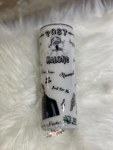 Post Malone Glitter Tumbler