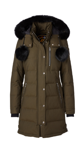Moose Knuckles Women&#39;s Stirling Parka Navy w/Natural Fox

