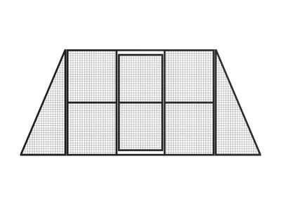 Laituriportti 3.2x2.3m, HDG, RAL 7024, lukkorungolla