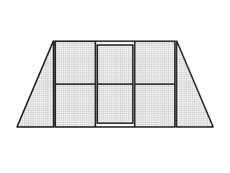 Laituriportti 3.2x2.3m, HDG, RAL 7024, lukkorungolla