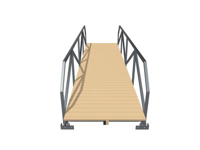 Teräskäyntisilta 1.5x6m kaiteilla