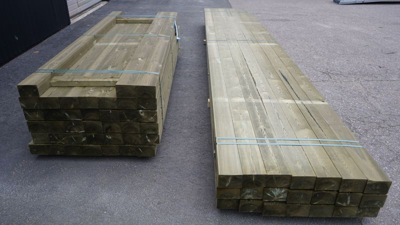 Kestopuu 98x148x6000mm SJ A-kyllästetty