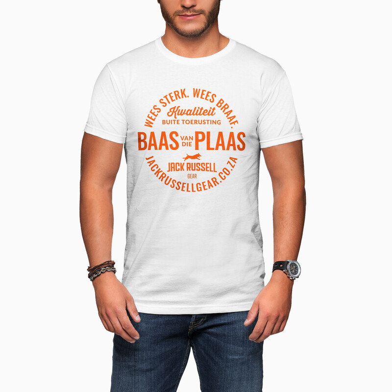 &quot;Baas van die Plaas&quot; slogan T-shirt Unisex