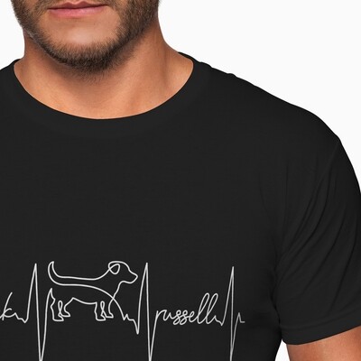 My hart klop Jack Russell T-shirt Unisex