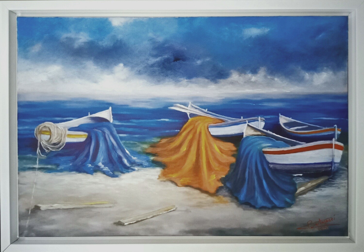 &quot;Colori sulla battigia n.3&quot; olio su tela