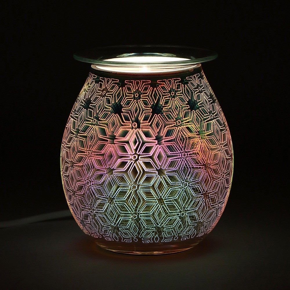 Geometric Flower 3D Effect Electric Wax Warmer