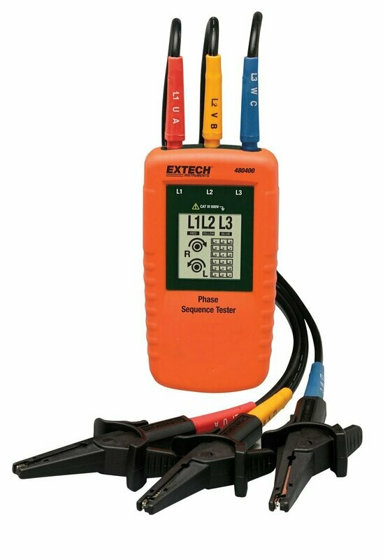 Extech 480400 - 3 phase Rotation Tester / Phase Sequence Tester