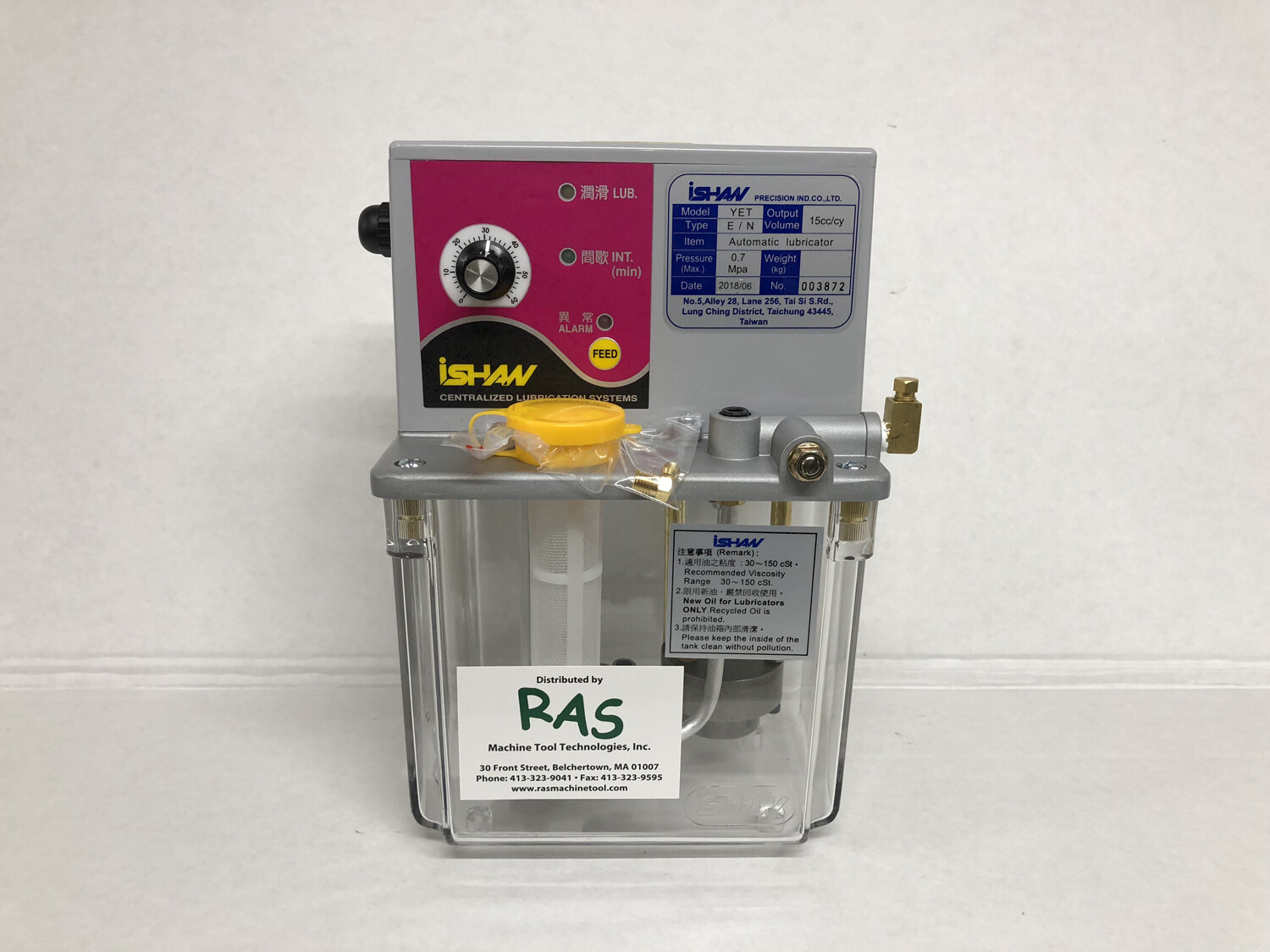 Ishan Waylube Pump YET-E-2L (110VAC)