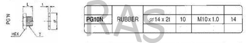 Showa Plug w/Rubber Seal - PG10N