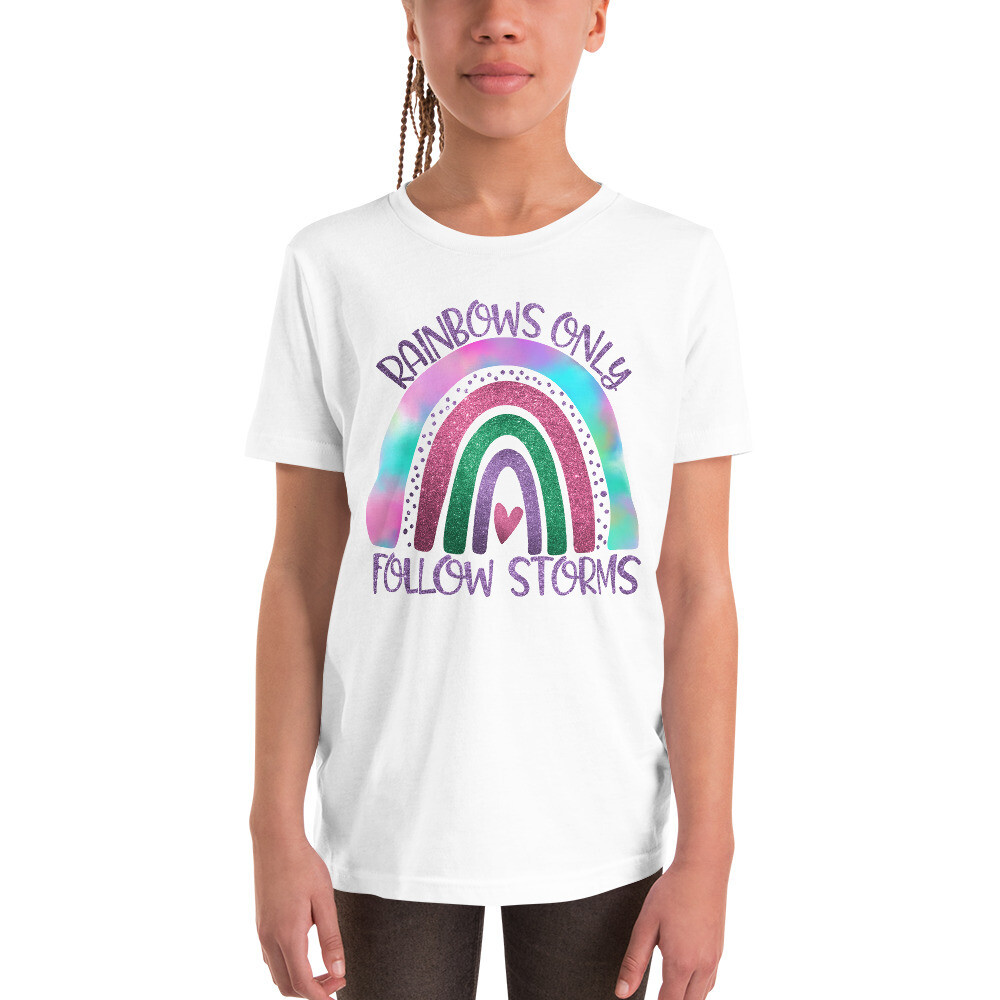 Youth Rainbows Only Follow Storms Tee (DTG)