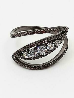 Silver 925 black rhodium plated ring