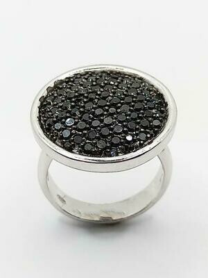 Silver 925 black zirconia stone ring