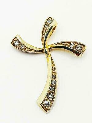 Silver 925 stone cross pendant