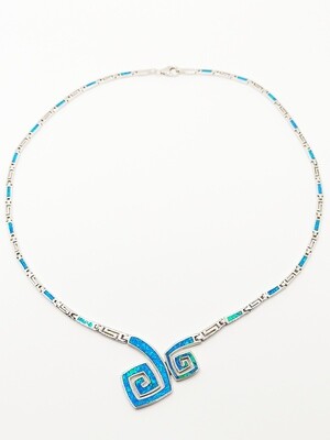 925 OPAL MEANDROS NECKLACE