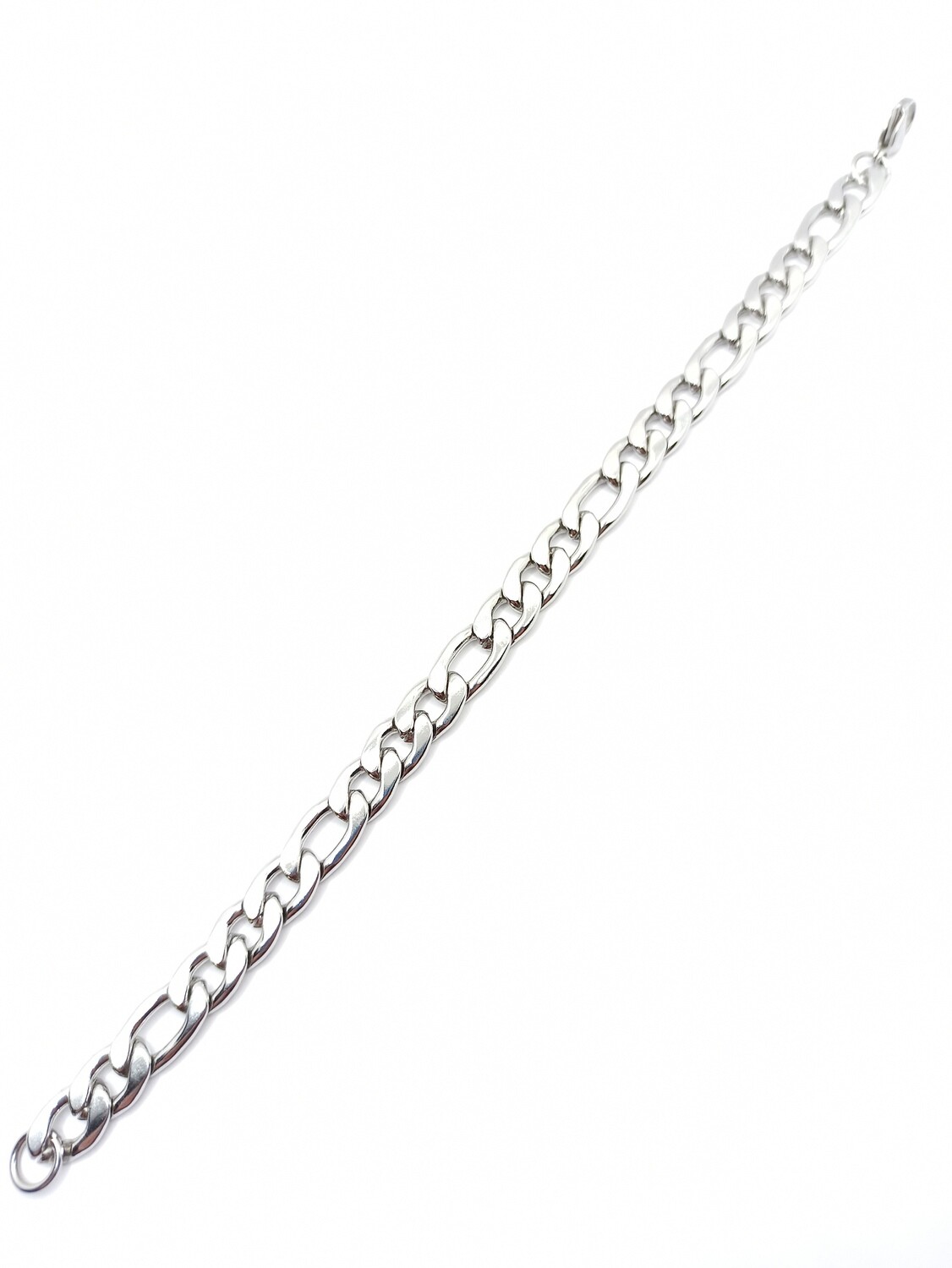 Stainless steel figaro bracelet