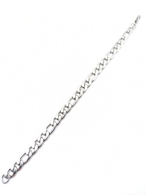Stainless steel figaro bracelet