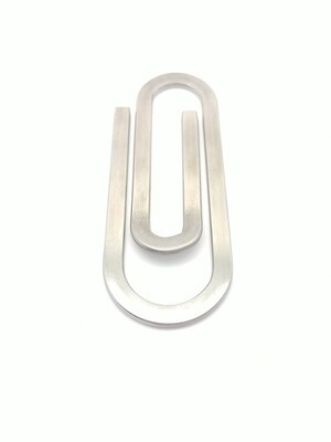 Stainless steel paper clip money clip