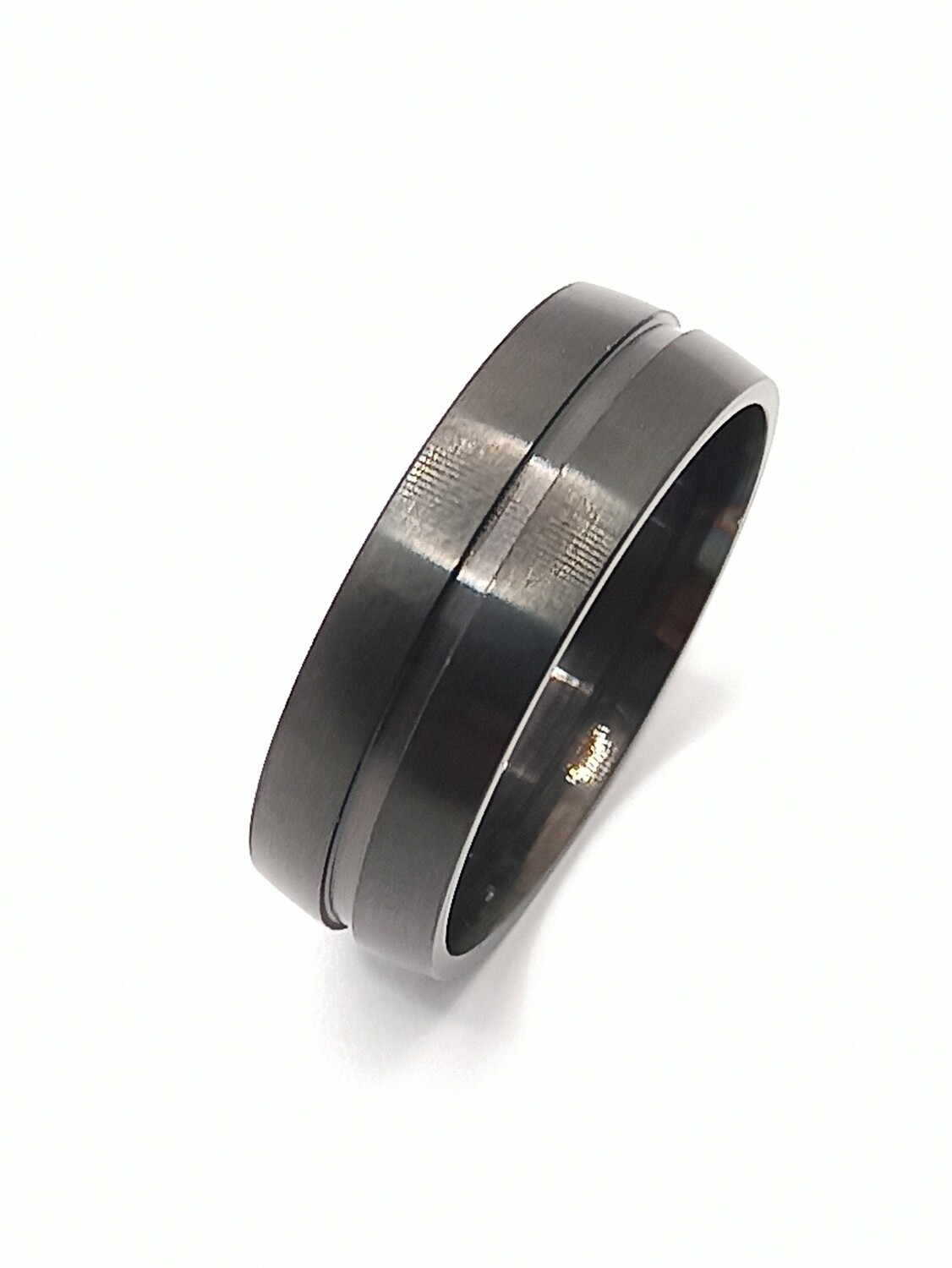 Stainless Steel black wide ring