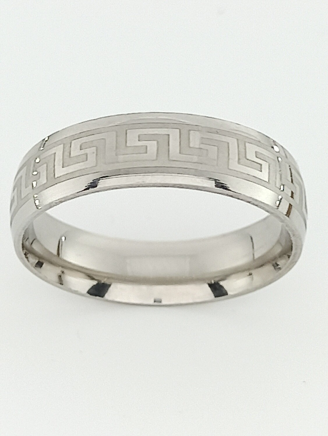 Stainless Steel  meandros ring