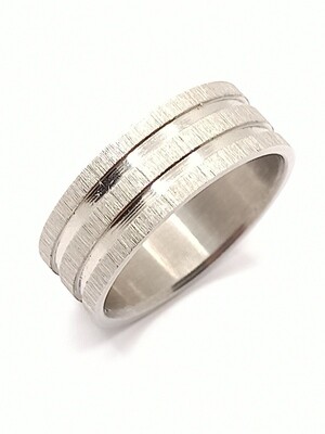Stainless Steel  silver scrub ring