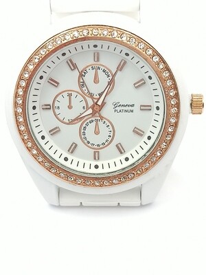 Geneva platinum silicone wristwatch