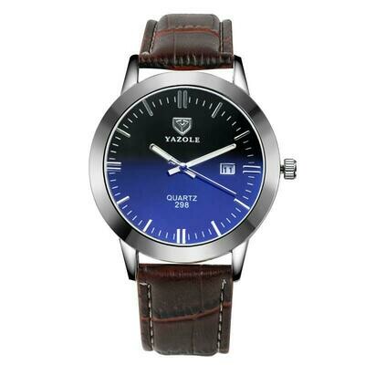 YAZOLE leather wristwatch analog dial quartz