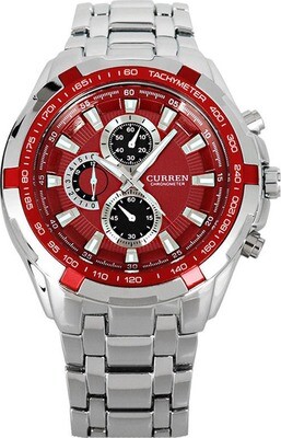 CURREN mens stainless steel wristwatch
