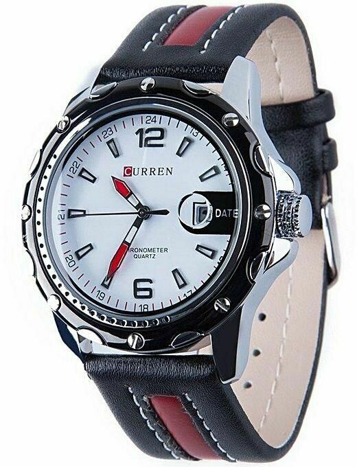 CURREN mens genuine leather wristwatch