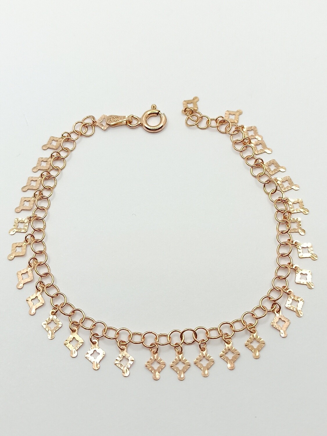 Silver 925 dangling element anklet