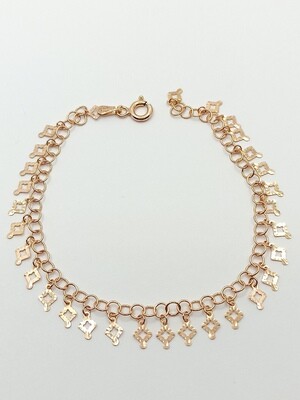 Silver 925 dangling element anklet